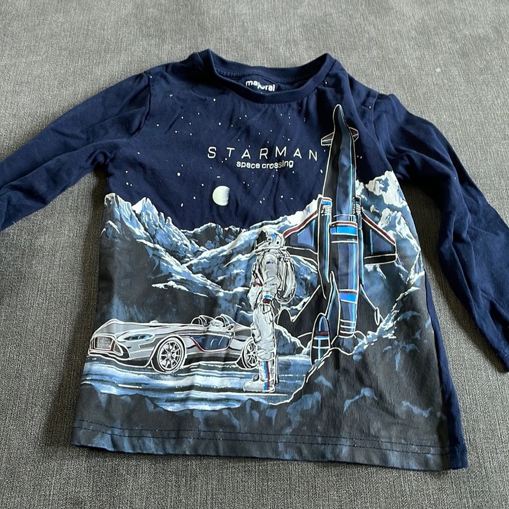 Mayoral Boys 3 astronaut shirt